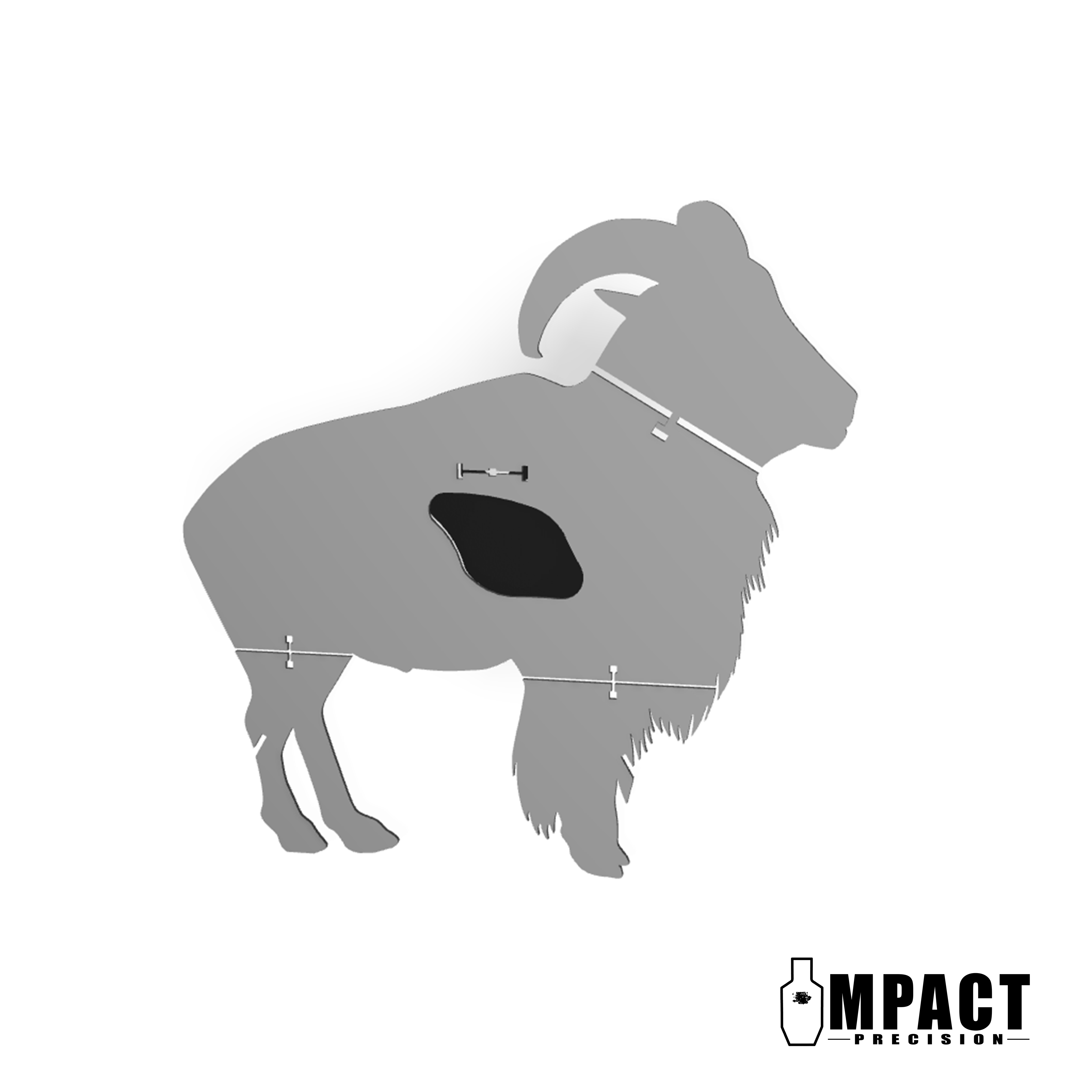 Lightreact Target Impact Full Size AR500 Aoudad Target – Impact Precision