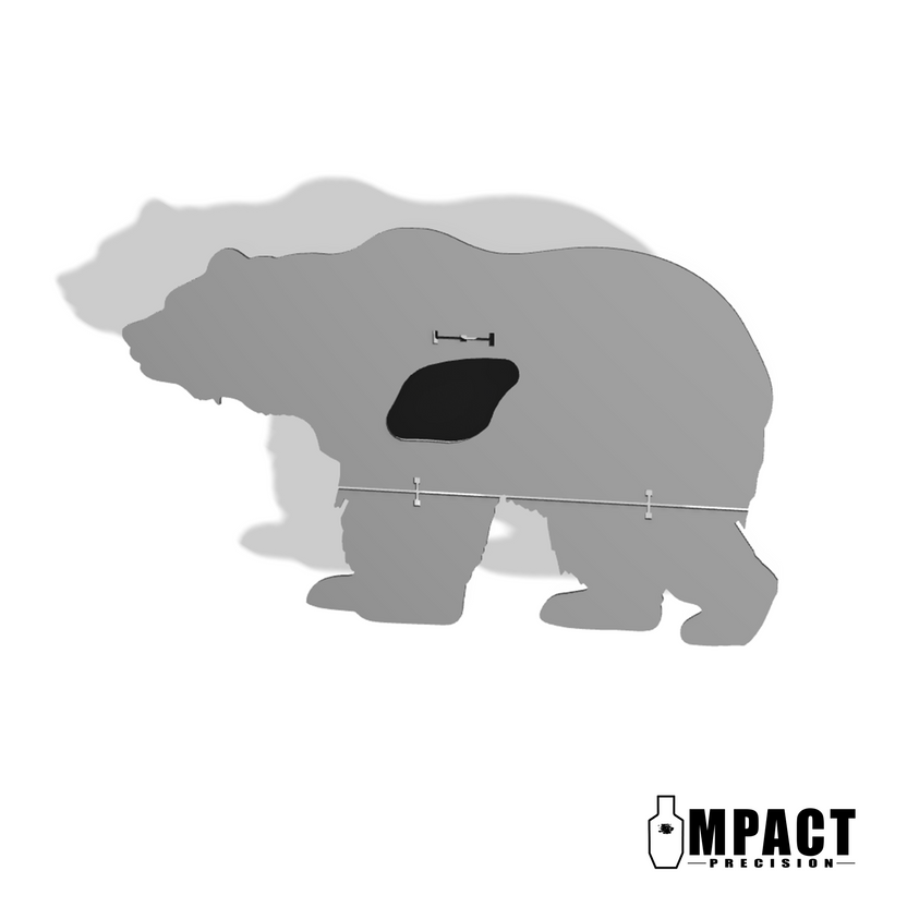 Full Size AR500 Black Bear Target – Impact Precision