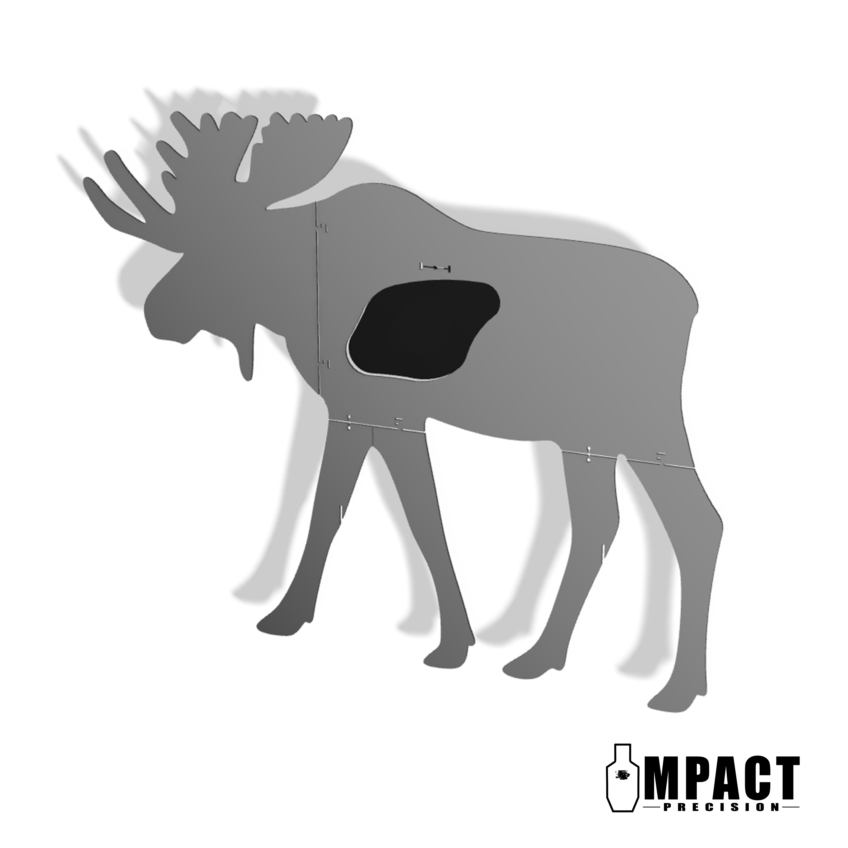 500 Point Moose Full Size AR500 Moose Target – Impact Precision