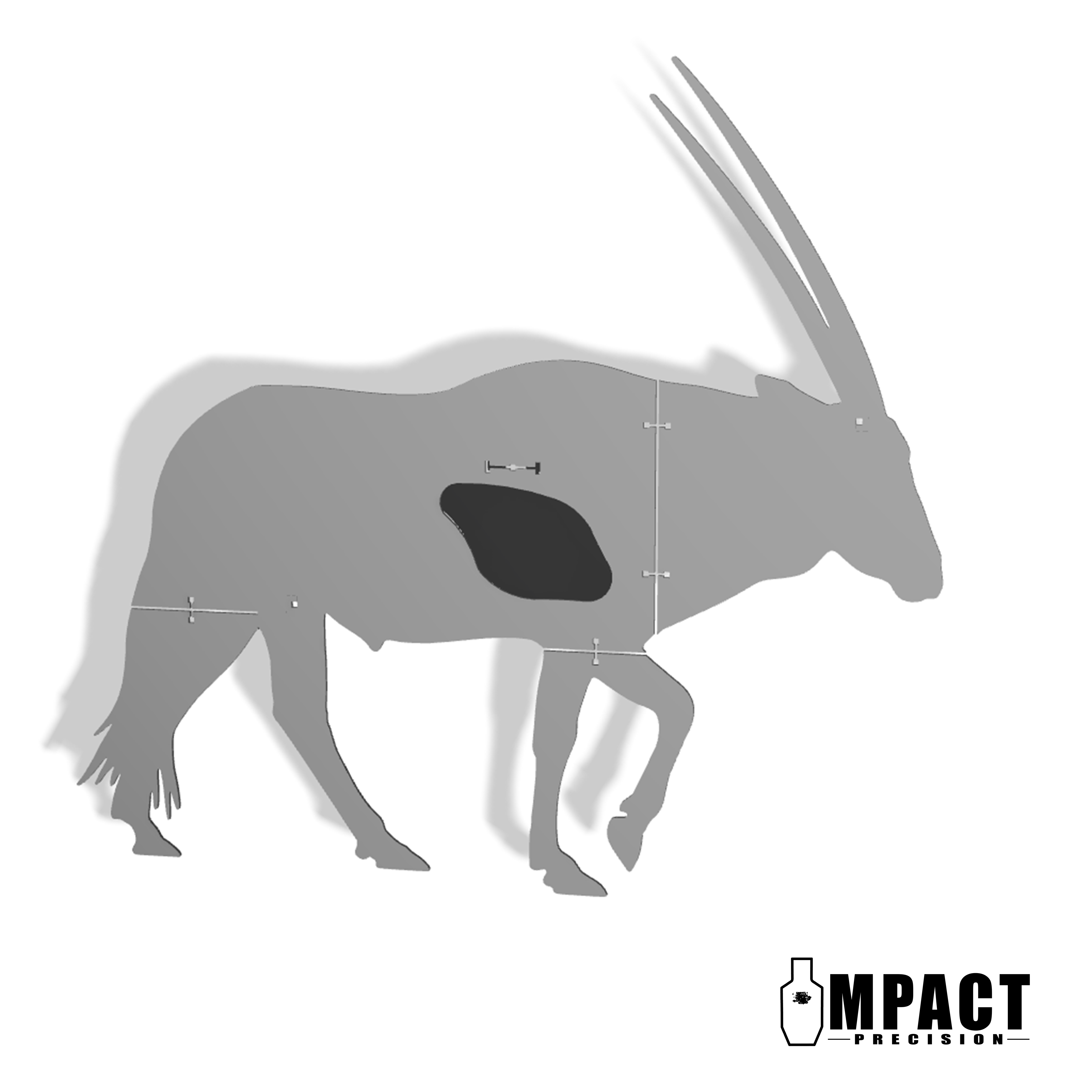 Full Size AR500 Gemsbok Target
